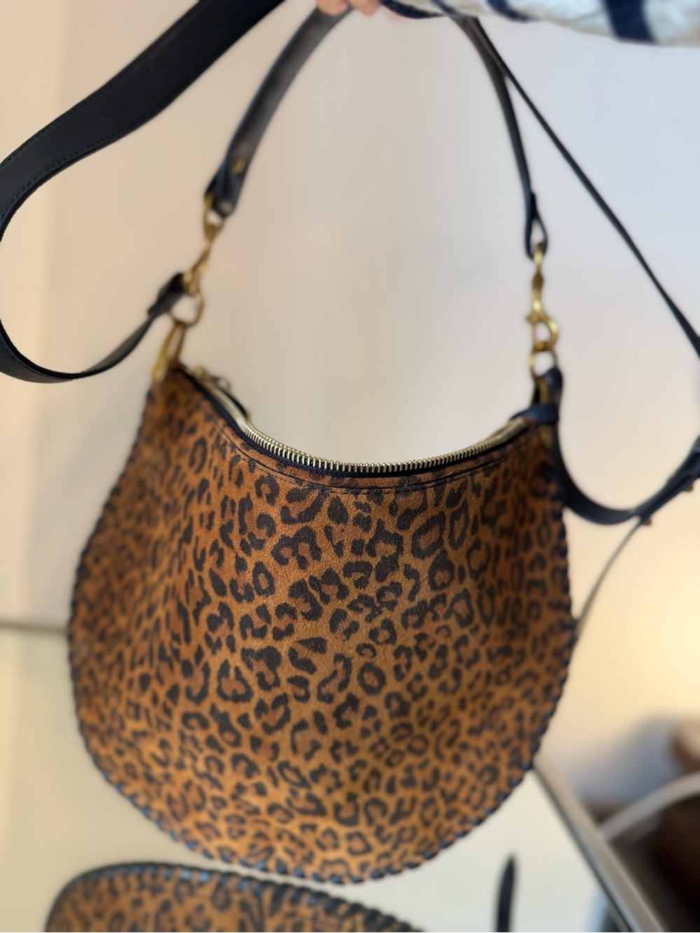 Isabel Marant Oskan Soft leather-trimmed leopard-print suede shoulder bag $1,350 - Picture 9 of 10